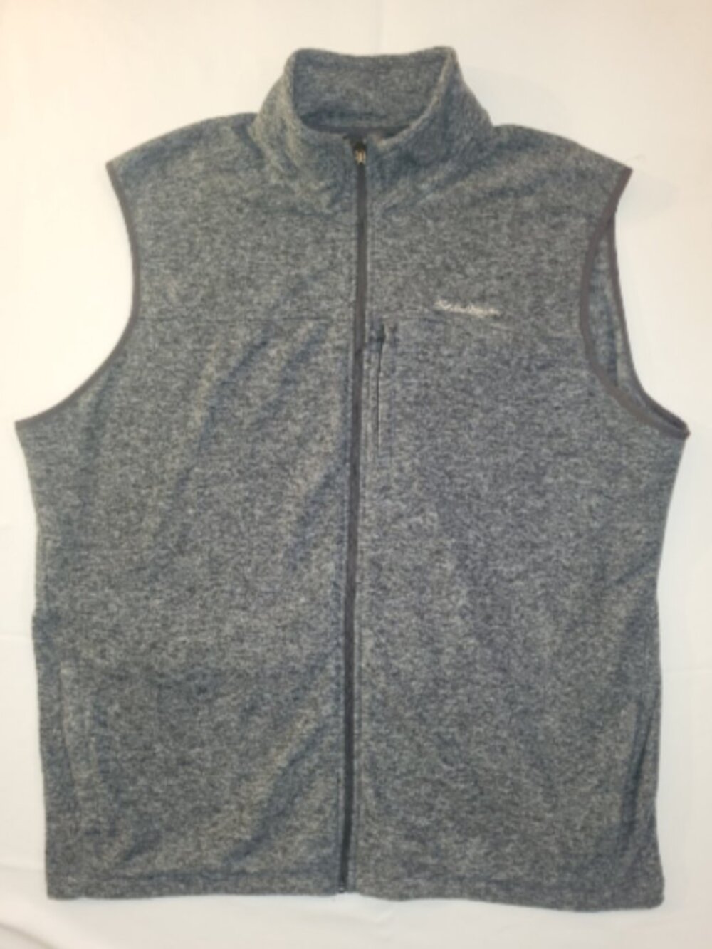 Eddie Bauer Sweater Vest Womens 2XT Gray Fleece Zip Up Casual Outdoor